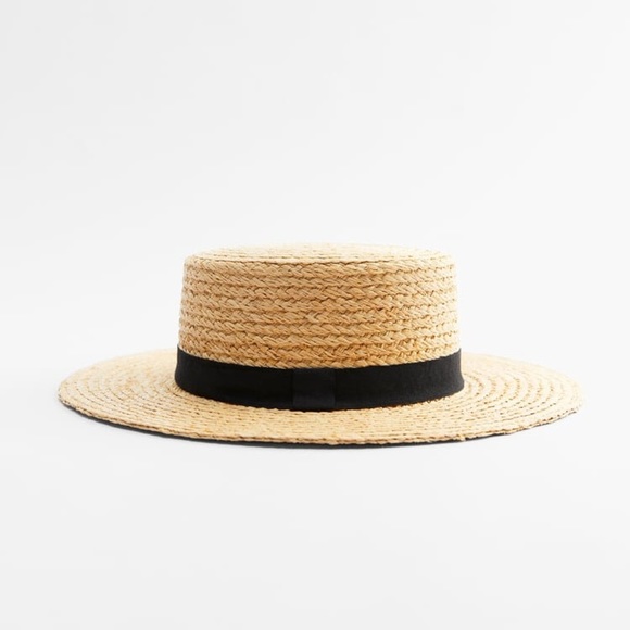 NWT. Zara Natural Raffia Hat with a Contrast Band. Size S. - Picture 6 of 10